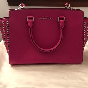 Michael Kors hot pink Selma crossbody bag